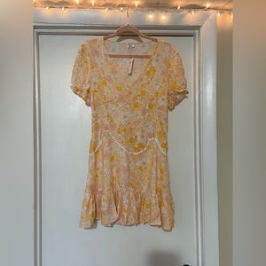 Retro Floral Cotton On Mini Dress